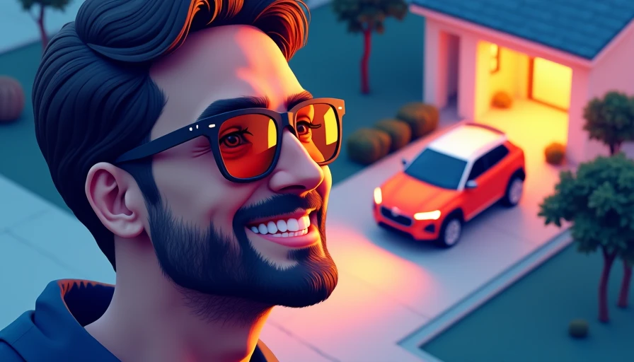Illustration for hybrid suv