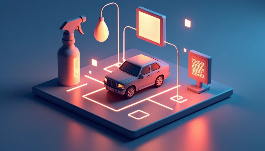 Visual context for waterless car wash