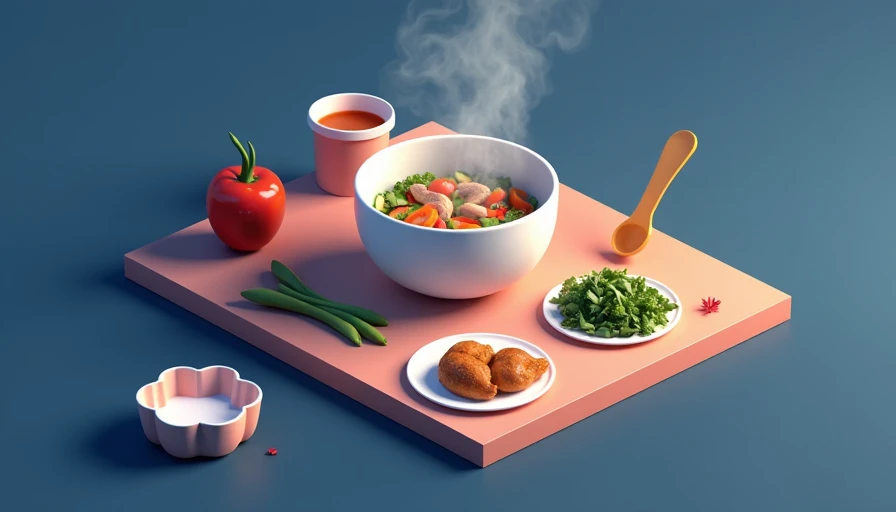 Illustration for home cooked dog food