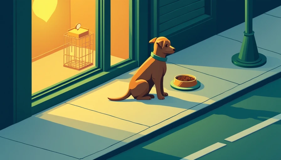 Visual context for anxious rescue puppy
